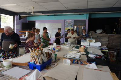 Kev Smith watercolour workshop The group at Kev's workshop